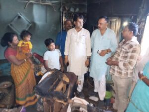 विधायक अरुण भीमावद पहुंचे मौके पर, पीड़ित परिवार को मदद का दिया भरोसा