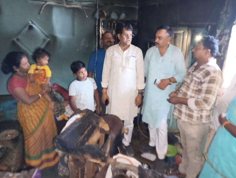 विधायक अरुण भीमावद पहुंचे मौके पर, पीड़ित परिवार को मदद का दिया भरोसा