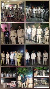 रातभर चली शाजापुर पुलिस की कॉम्बिंग गश्त, 48 स्थायी वारंटी गिरफ्तार