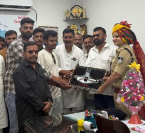राष्ट्रीय राजपूत करणी सेना, शाजापुर द्वारा नव नियुक्त पुलिस अधीक्षक प्रियंका शुक्ला जी का भव्य स्वागत